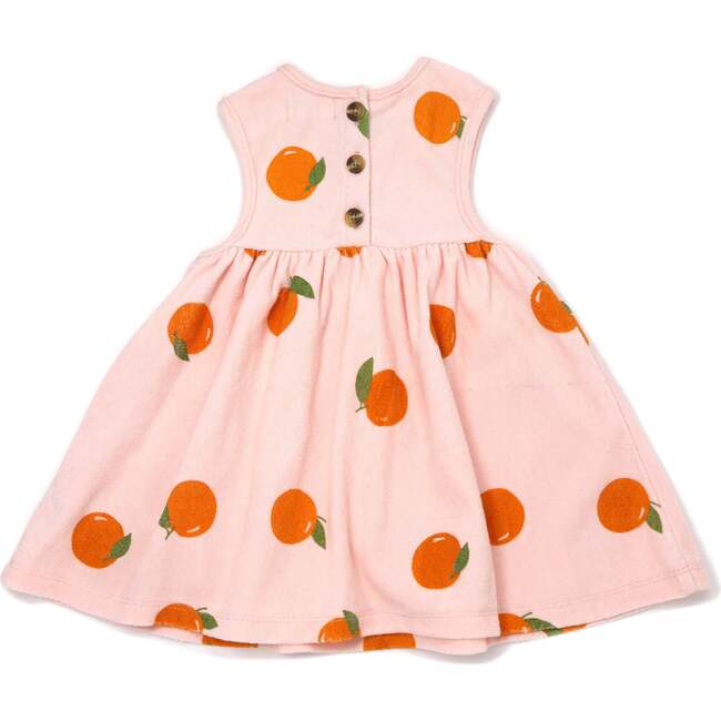 Oranges Print Terry Tank Dress, Pale Pink - Dresses - 2