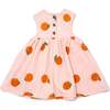 Oranges Print Terry Tank Dress, Pale Pink - Dresses - 2