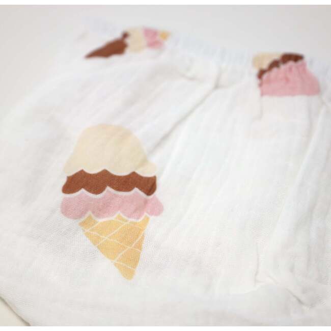 Ice Cream Cone Gauze Party Dress, Oyster - Dresses - 3