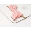 Gingham Tie Bow Headband, Pale Pink - Headbands - 2