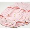 Mini Gold Stars Gauze Lola Bubble, Pale Pink - Onesies - 3