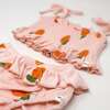 Oranges Print Sunsuit Set Terry, Pale Pink - Mixed Apparel Set - 3