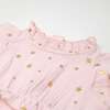 Mini Gold Stars Gauze Lola Bubble, Pale Pink - Onesies - 4