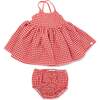 Gingham Party Dress, Red Cherry - Dresses - 1 - thumbnail