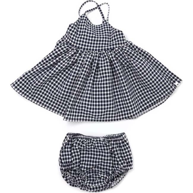 Gingham Party Dress, Navy