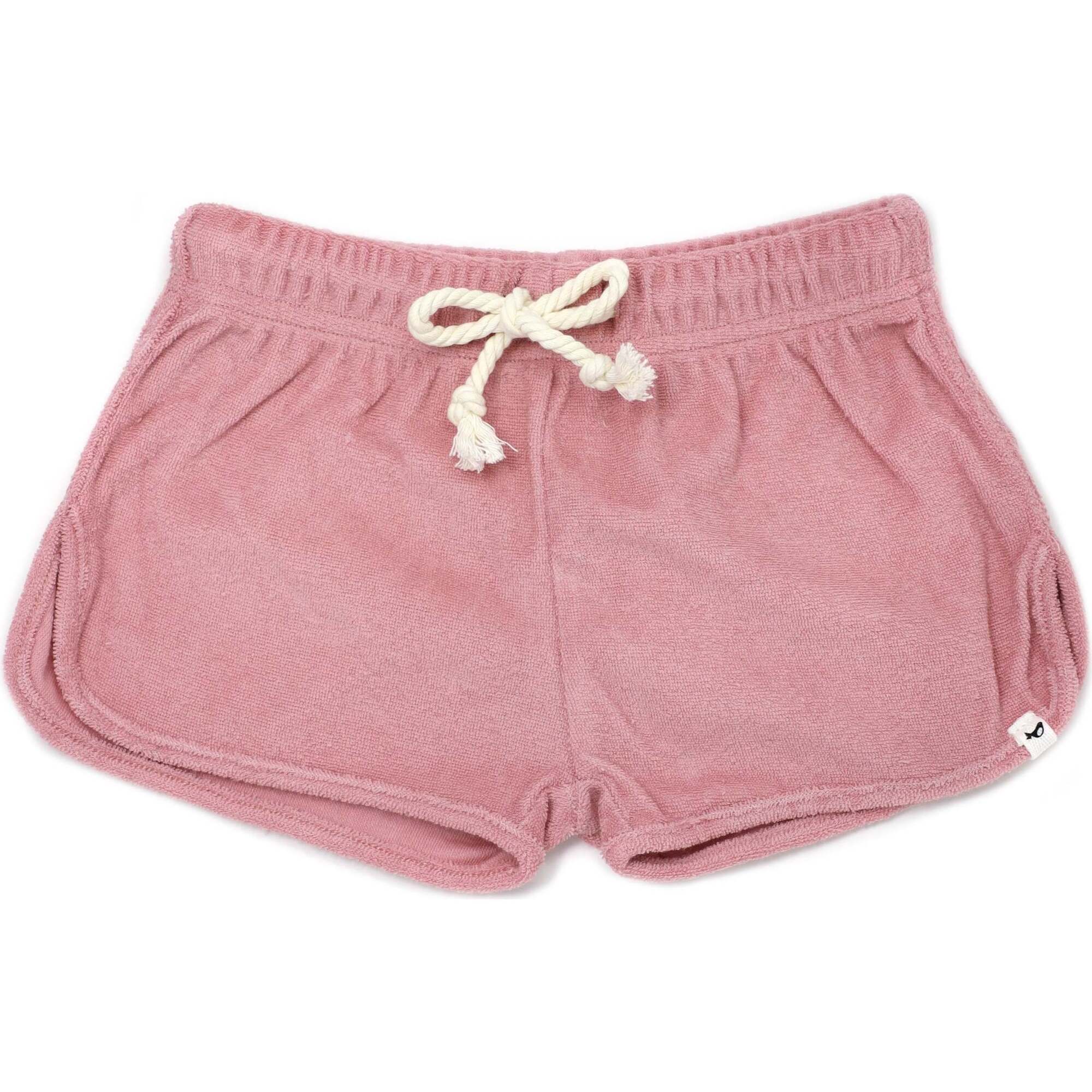 Drawstring Shorter Terry Track Short, Blush - Shorts - 1