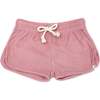 Drawstring Shorter Terry Track Short, Blush - Shorts - 1 - thumbnail