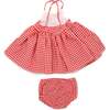 Gingham Party Dress, Red Cherry - Dresses - 2