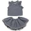 Gingham Lola Top and Tutu Skirt Set, Navy - Mixed Apparel Set - 1 - thumbnail