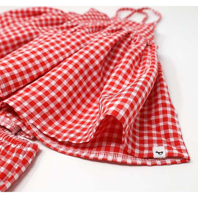 Gingham Party Dress, Red Cherry - Dresses - 3