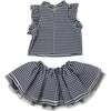 Gingham Lola Top and Tutu Skirt Set, Navy - Mixed Apparel Set - 2