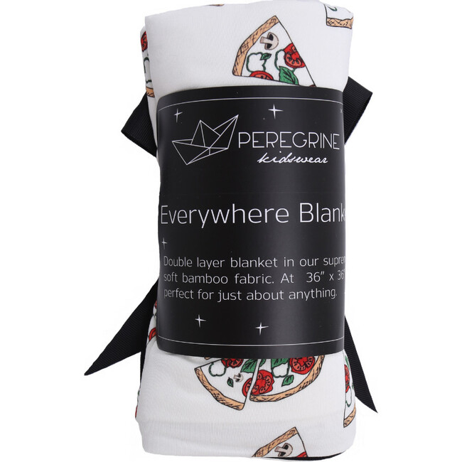 Hipster Pizza Bamboo Everywhere Blanket, White