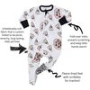 Hipster Pizza Bamboo Footed Sleeper, White - Footie Pajamas - 4