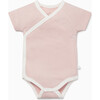 Short Sleeve Kimono Bodysuit, Blush Stripe - Bodysuits - 1 - thumbnail