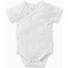 Short Sleeve Kimono Bodysuit, White - Bodysuits - 1 - thumbnail