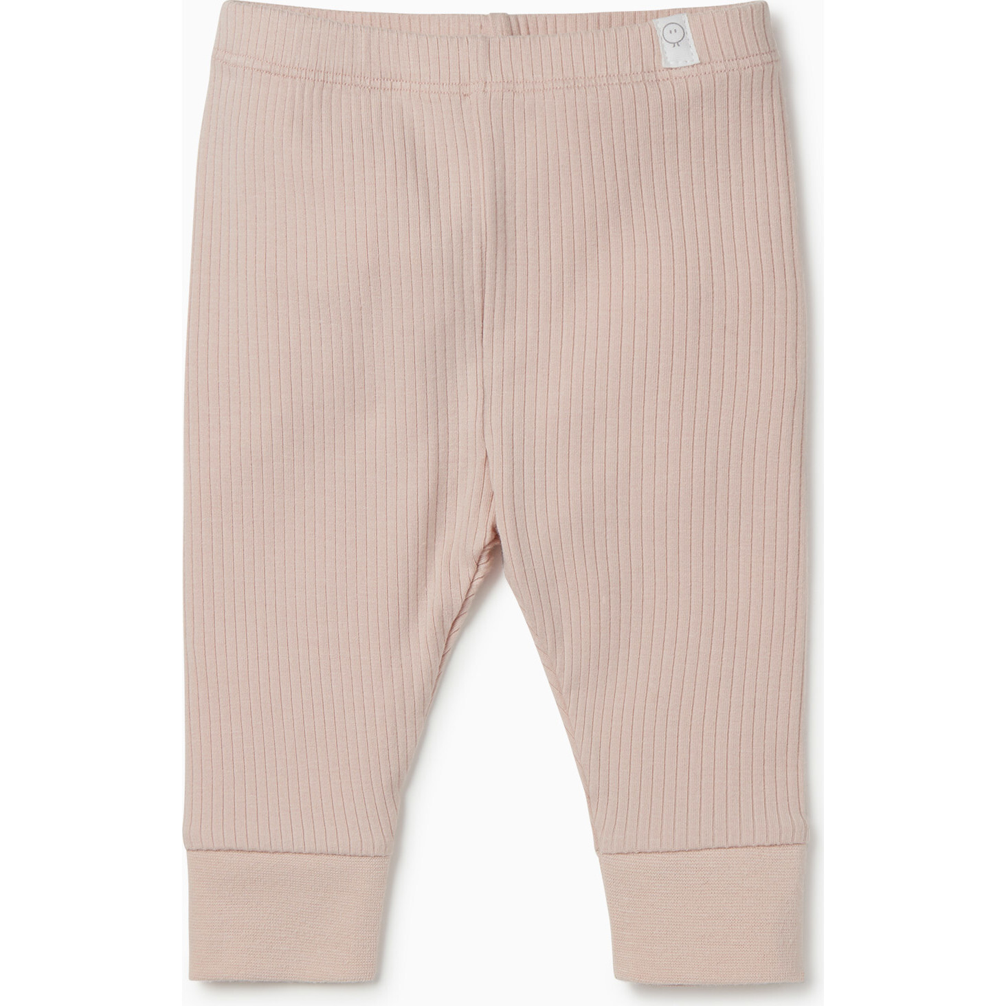 Ribbed Cuffed Leggings, Blush - Leggings - 1