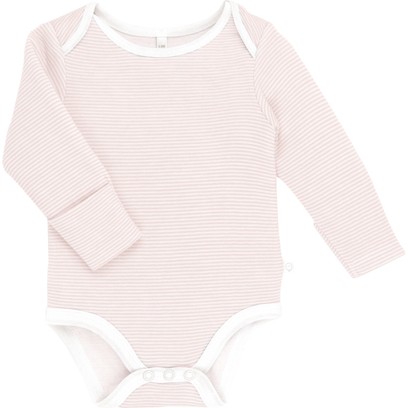 Long Sleeve Bodysuit, Blush Stripe - Onesies - 1