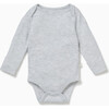 Long Sleeve Bodysuit, Grey - Onesies - 1 - thumbnail