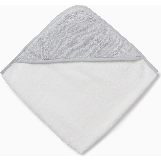 Hooded Towel, White And Grey - Towels - 1