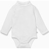 High Roll Neck Bodysuit, White - Bodysuits - 1 - thumbnail