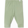 Ribbed Buttoned Neckline Pajamas, Sage - Pajamas - 2