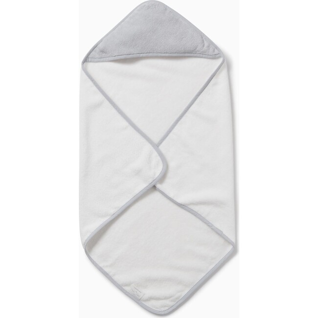 Hooded Towel, White And Grey - Towels - 3