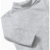 High Roll Neck Bodysuit, Grey Marl - Bodysuits - 3