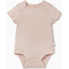 Ribbed Short Sleeve Bodysuit, Blush - Bodysuits - 1 - thumbnail