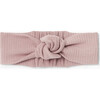 Ribbed Headband With Knot, Rose - Hair Accessories - 1 - thumbnail