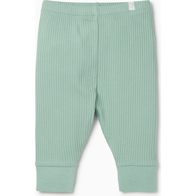 Ribbed Buttoned Neckline Pajamas, Mint - Pajamas - 2