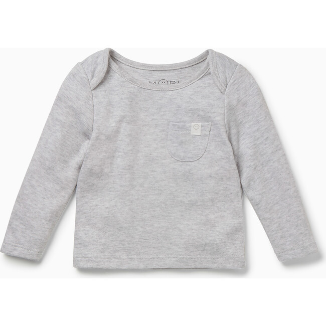 Long Sleeve T-Shirt With Pocket, Grey