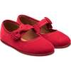 Velvet Bow Mary Jane, Red - Mary Janes - 1 - thumbnail