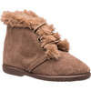 Teddy Bootie with Laces, Suede Mink - Booties - 2