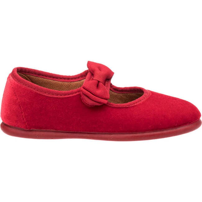 Velvet Bow Mary Jane, Red - Mary Janes - 3