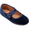 Velvet Bow Mary Jane, Navy - Mary Janes - 4