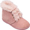 Teddy Bootie with Laces, Suede Pink - Booties - 4