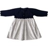 Stars Navy Knit Dress, Red Pom pom Holiday Special - Dresses - 2