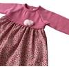 Flower Pink Rose Knit Dress, Pink Pom Pom - Dresses - 3