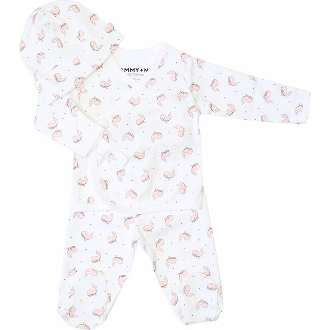 Happy Whale Take Me Home Set, Pink - Mixed Apparel Set - 1