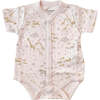 Safari Pima Full Short Sleeve Snap Bodysuit, Pink - Onesies - 1 - thumbnail