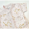 Safari Pima Full Short Sleeve Snap Bodysuit, Pink - Onesies - 2