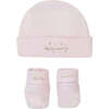 Hello World Pima Cotton Beanie And Socks Set, Pink (Set Of 2) - Mixed Accessories Set - 1 - thumbnail