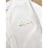 Hello World Pima Long Sleeve Snapped Bodysuit, White - Onesies - 2