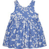 Little Adelina Butterfly Cross Back Dress, Cornflower Blue - Dresses - 1 - thumbnail