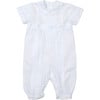 Aiden S/S Christening Convertible Gown & Hat Set, White - Rompers - 2