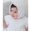 Annalise S/S Christening Gown & Hat Set, White - Ceremonial Dresses - 4