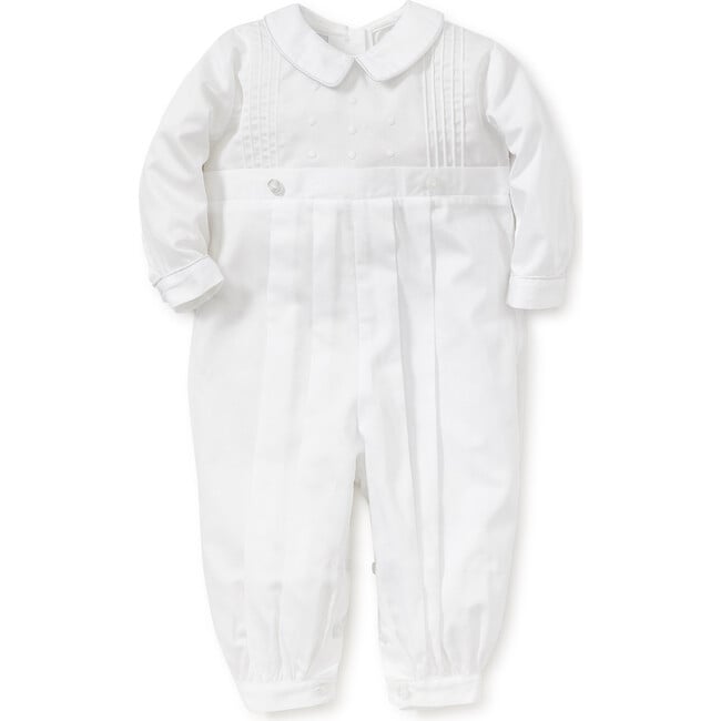 Graham L/S Christening Convertible Gown & Hat Set, White - Rompers - 3