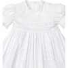 Nicole S/S Christening Gown & Hat Set, White - Ceremonial Dresses - 3