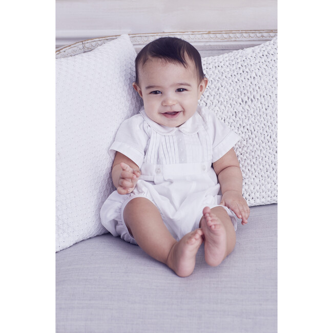 Alexander S/S Christening Suit, White - Rompers - 2