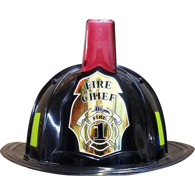 Jr. Fire Chief Helmet with Light & Sound, Black